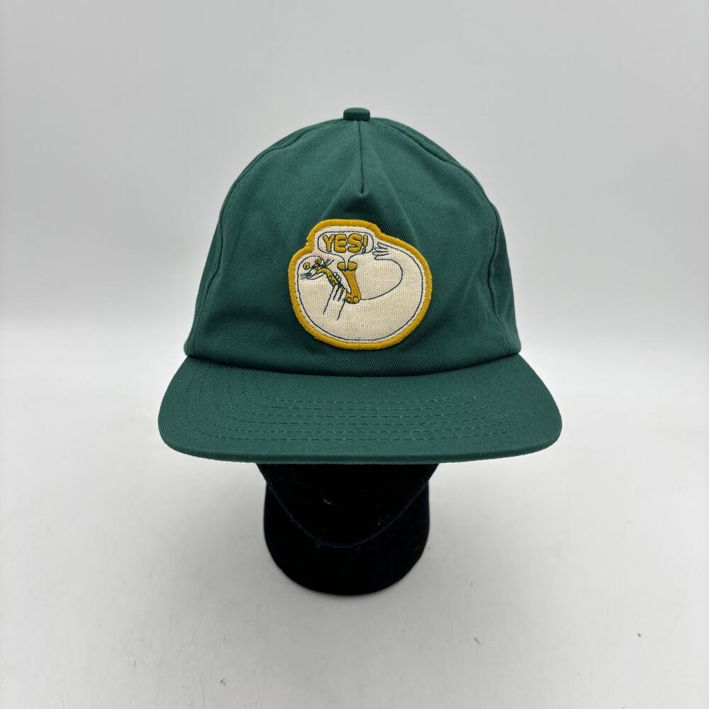 Mollusk Surf Shop Dude Yes Strapback Hat Green Adjustable Embroidered Cap